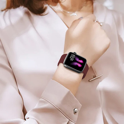 Curea Silicone Flex Loop - Apple Watch 1/2/3/4/5/6/7/8/9/10/11/SE/SE2/SE3/Ultra 1/Ultra 2/Ultra 3 - 42/44/45/46/49 MM - Wine Red