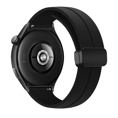 Curea Silicone Metallic Link - Samsung Galaxy Watch S3 Frontier/S3 Classic/3 45mm/46mm/Gear S3 - 22mm - Negru