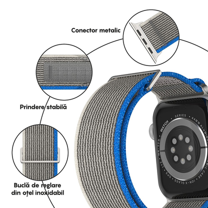 Trail Scout Strap - Apple Watch 1/2/3/4/5/6/7/8/9/10/11/SE/SE2/SE3/Ultra 1/Ultra 2/Ultra 3 - 42/44/45/46/49 MM - Light Gray