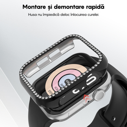 Carcasa Diamond - Apple Watch 4/5/6/SE - 40MM - Negru