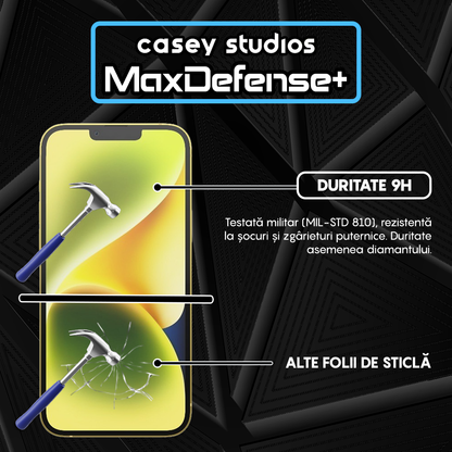 Folie Sticla MaxDefense+ - iPhone 14 Plus - Negru