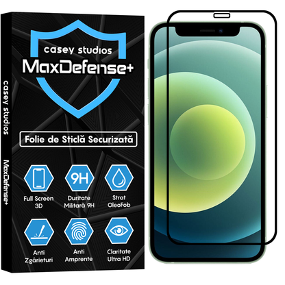 MaxDefense+ Glass Film - iPhone 12 Mini - Black