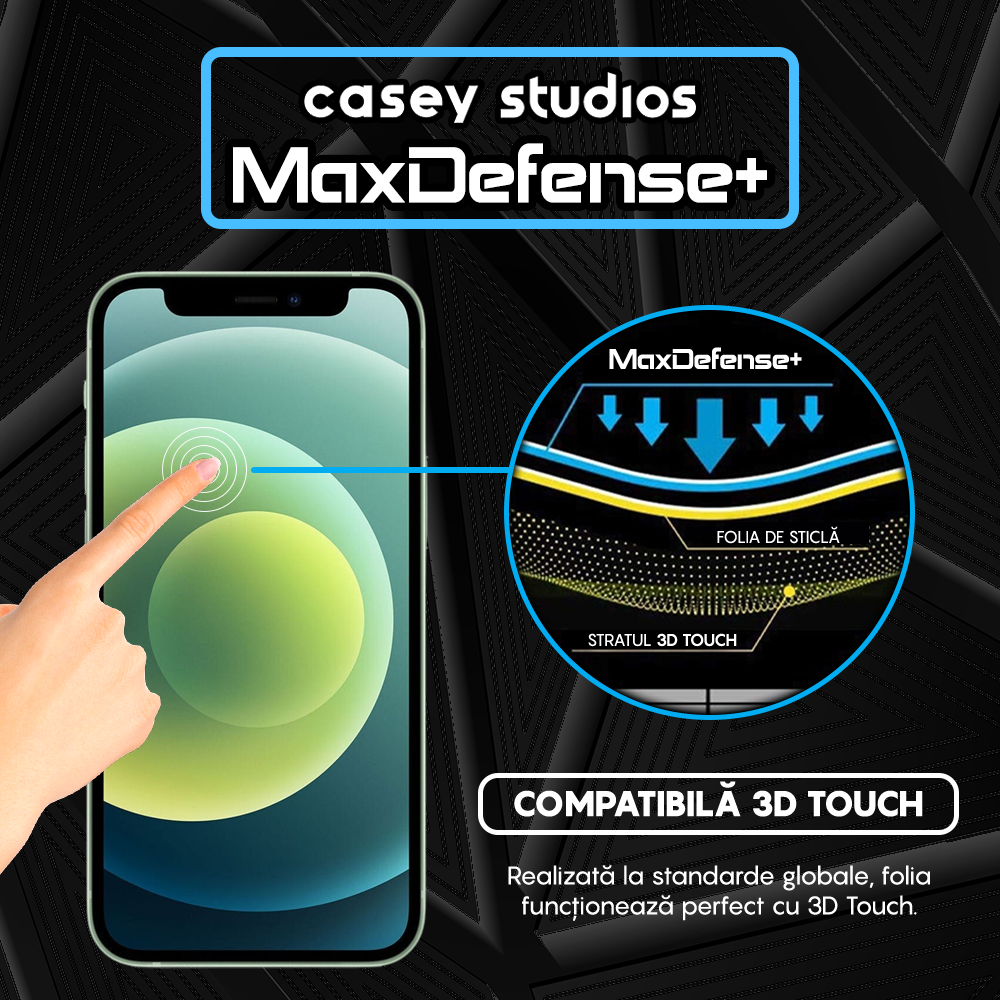 MaxDefense+ Glass Film - iPhone 12 Mini - Black