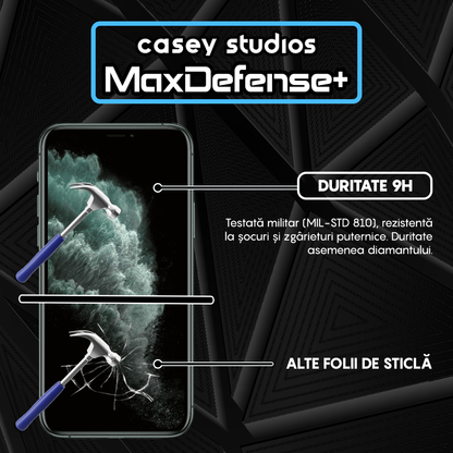 Folie Sticla MaxDefense+ - iPhone 11 Pro Max - Negru