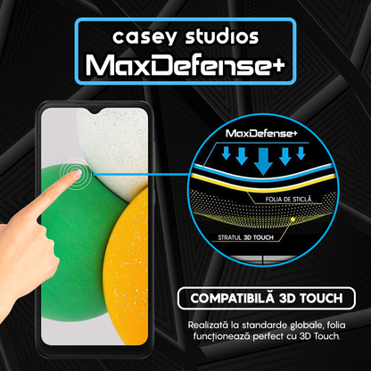 Folie Sticla MaxDefense+ - Samsung Galaxy A04E/A03s/A02s/A03/A03 Core - Negru