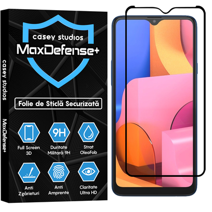 MaxDefense+ Glass Film - Samsung Galaxy A20S - Black