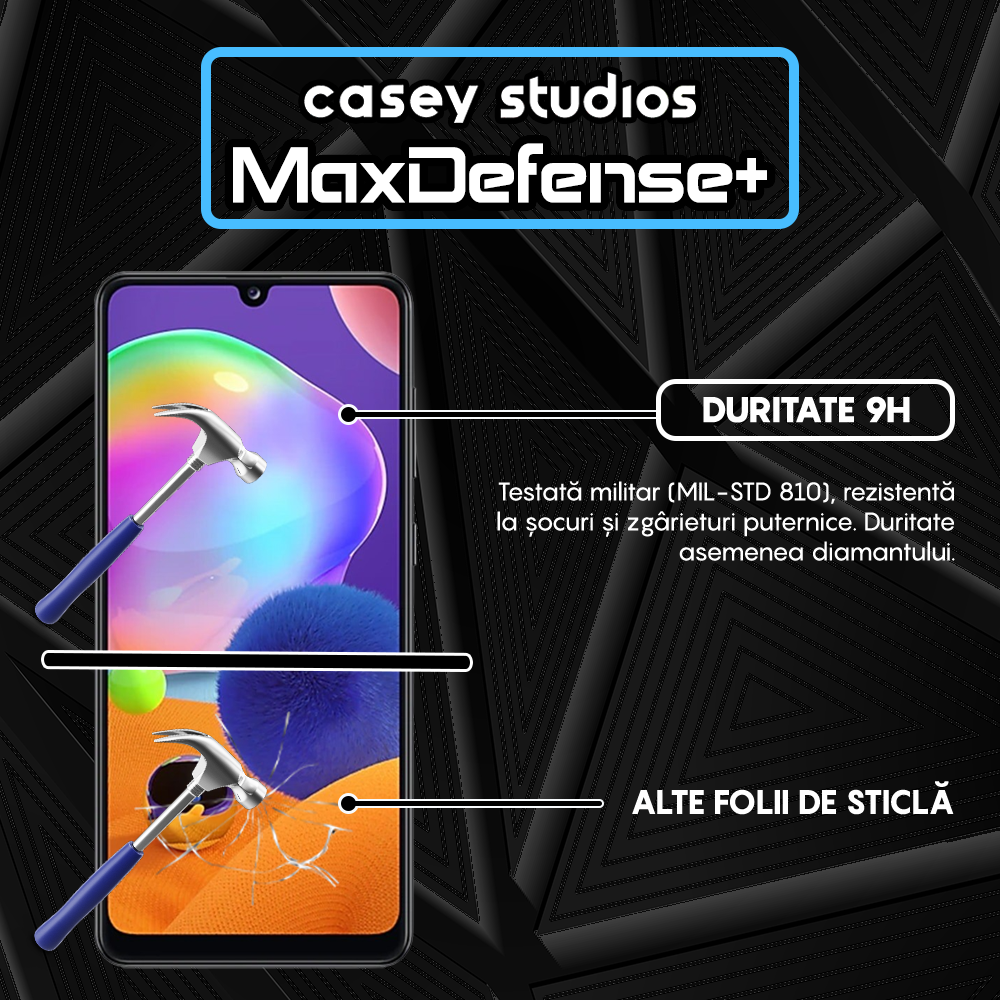 MaxDefense+ Glass Film - Samsung Galaxy A31 - Black