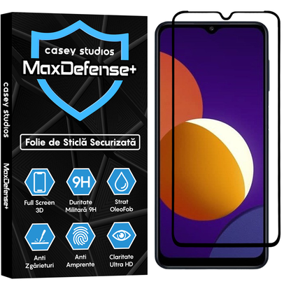 MaxDefense+ Glass Film - Samsung Galaxy A32 5G/A12 NACHO/A12/M12/A02/F12/M02 - Black