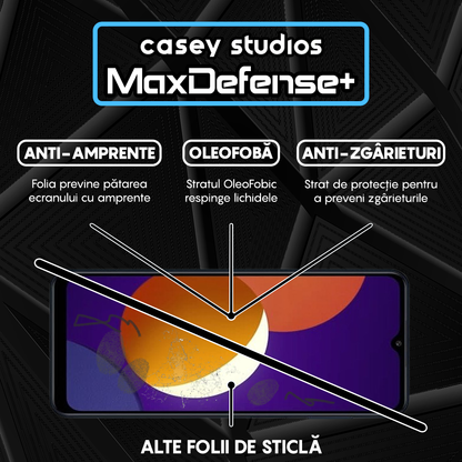 MaxDefense+ Glass Film - Samsung Galaxy A32 5G/A12 NACHO/A12/M12/A02/F12/M02 - Black
