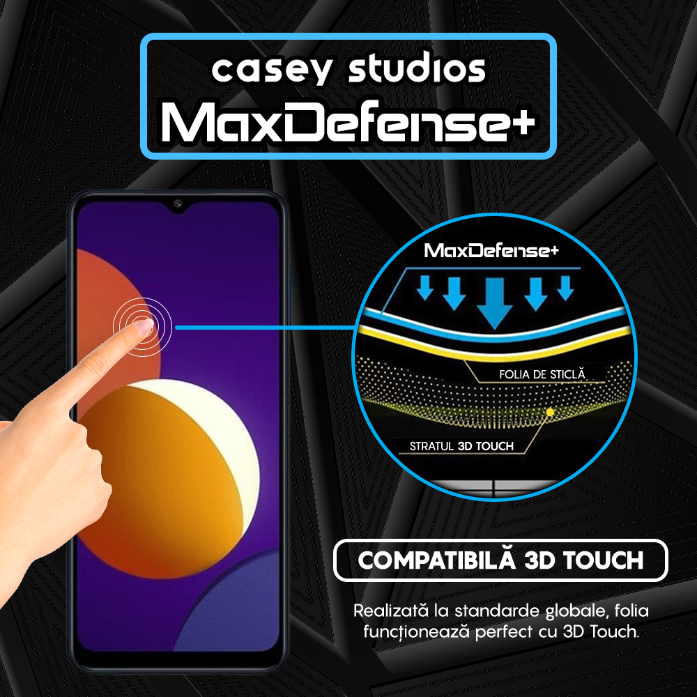 MaxDefense+ Glass Film - Samsung Galaxy A32 5G/A12 NACHO/A12/M12/A02/F12/M02 - Black