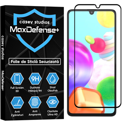 MaxDefense+ Glass Film - Samsung Galaxy A41 - Black