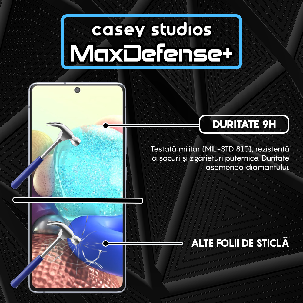 MaxDefense+ Glass Film - Samsung Galaxy A71 4G/A71 5G/M51/Note 10 Lite - Black