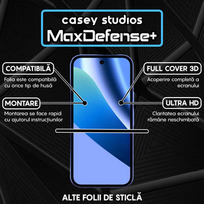 Folie Sticla MaxDefense+ - Google Pixel 10a - Negru
