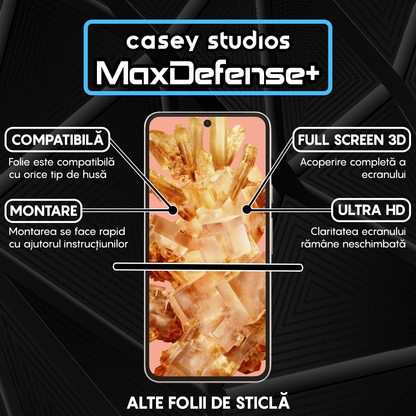 Folie Sticla MaxDefense+ - Google Pixel 8 - Negru