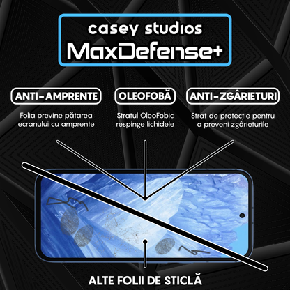 MaxDefense+ Tempered Glass - Google Pixel 8a - Black