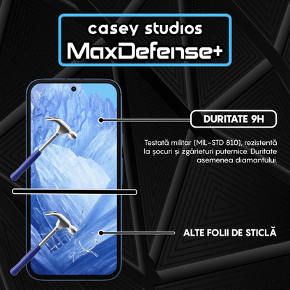 MaxDefense+ Tempered Glass - Google Pixel 8a - Black