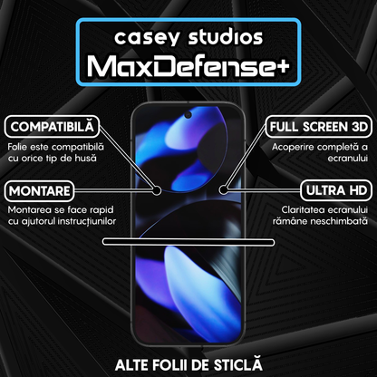 Folie Sticla MaxDefense+ - Google Pixel 9 - Negru
