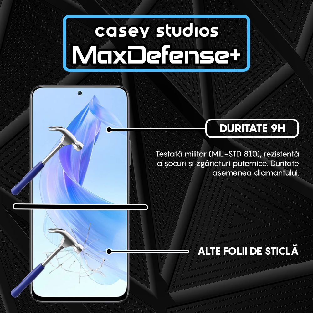 MaxDefense+ Glass Screen Protector - Honor 90 Lite - Black