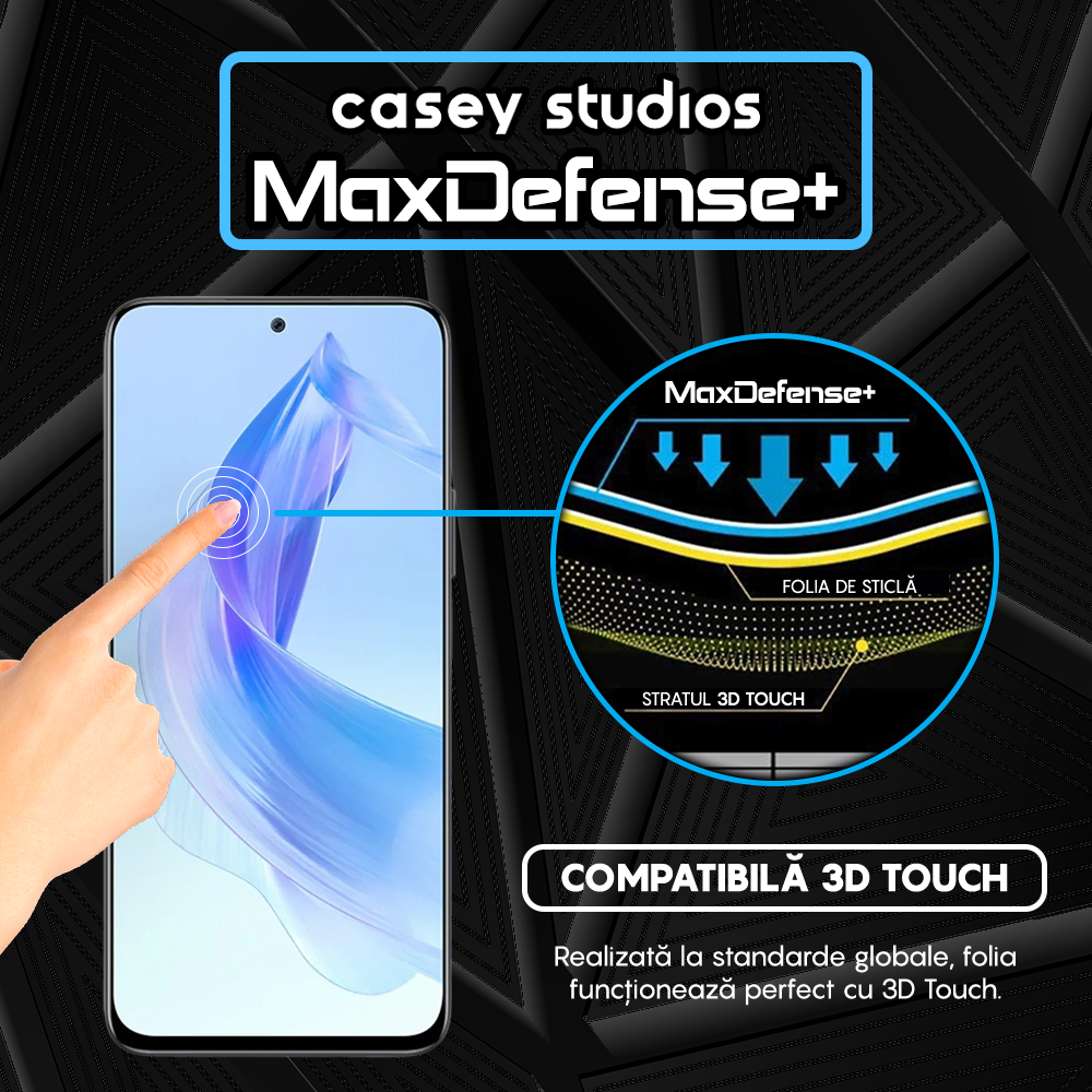MaxDefense+ Glass Screen Protector - Honor 90 Lite - Black
