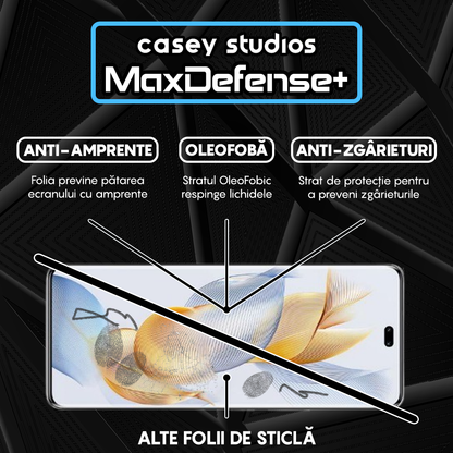 Folie Sticla MaxDefense+ - Honor 90 Pro - Negru