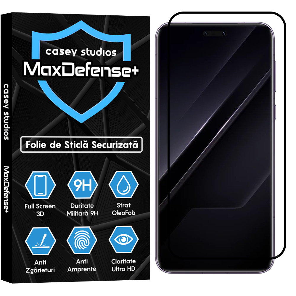 Folie Sticla MaxDefense+ - Honor Magic 7 RSR Porsche Design - Negru