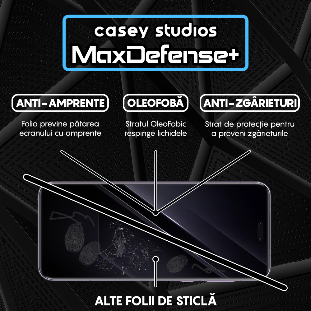 Folie Sticla MaxDefense+ - Honor Magic 7 RSR Porsche Design - Negru