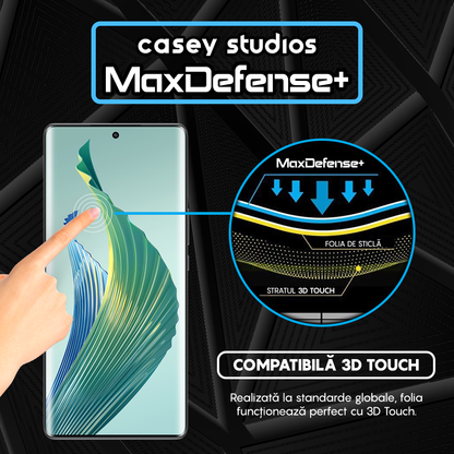 Folie Sticla MaxDefense+ - Honor Magic 5 Lite - Negru
