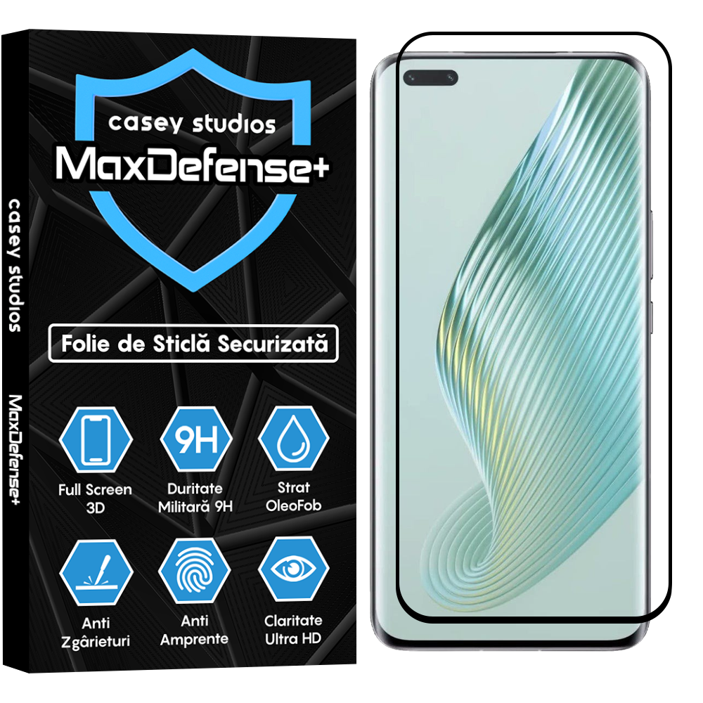 Folie Sticla MaxDefense+ - Honor Magic 5 Pro - Negru