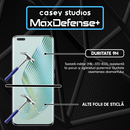 Folie Sticla MaxDefense+ - Honor Magic 5 Pro - Negru