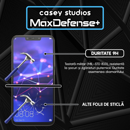 MaxDefense+ Tempered Glass Screen Protector - Huawei Mate 20 Lite/Nova 3/Nova 3i/P Smart Plus - Black