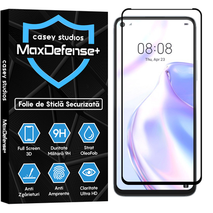 MaxDefense+ Tempered Glass - Huawei P40 Lite 5G - Black