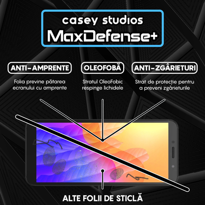 Folie Sticla MaxDefense+ - Huawei Y5p - Negru