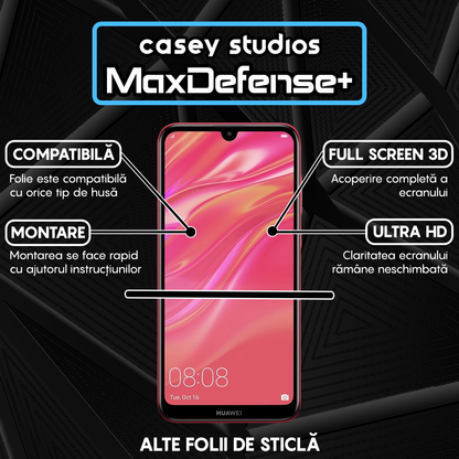 MaxDefense+ Tempered Glass - Huawei Y7 2019/Y7 Prime 2019/Y7 Pro 2019 - Black