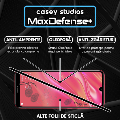 MaxDefense+ Tempered Glass - Huawei Y7 2019/Y7 Prime 2019/Y7 Pro 2019 - Black