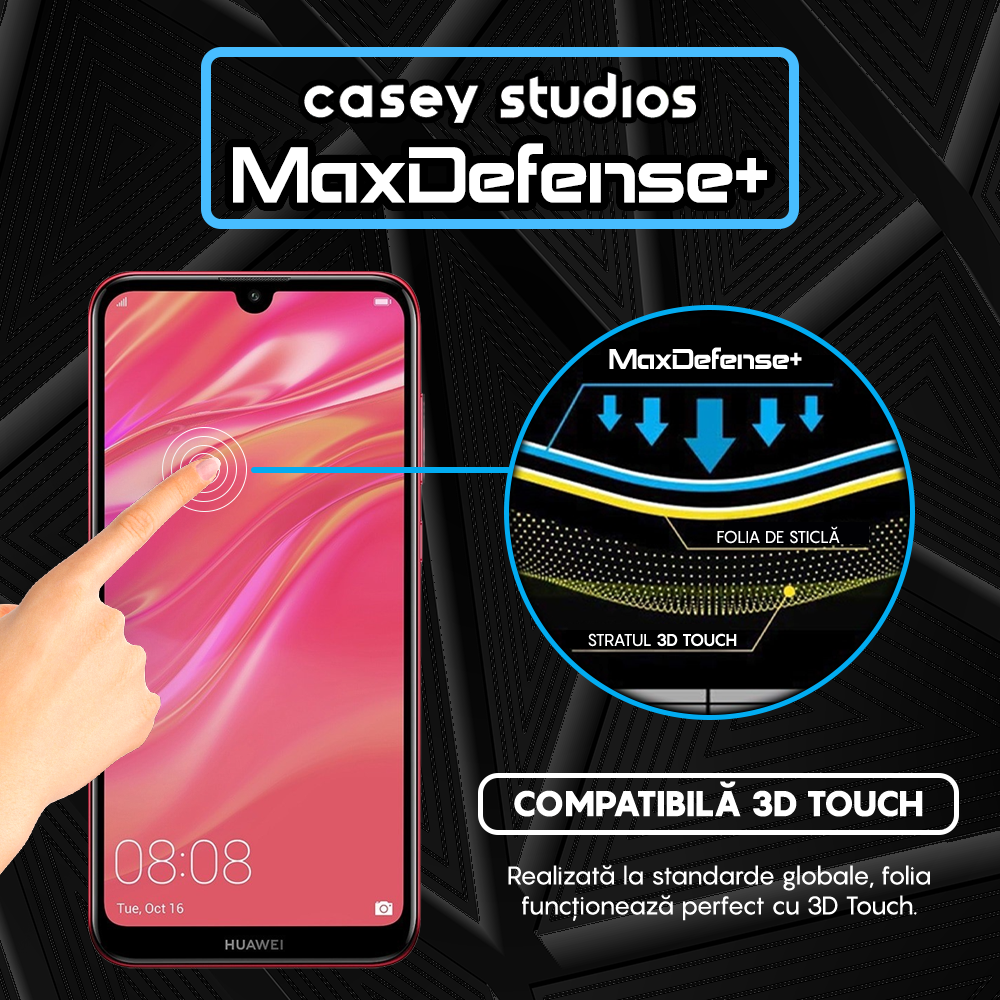 MaxDefense+ Tempered Glass - Huawei Y7 2019/Y7 Prime 2019/Y7 Pro 2019 - Black