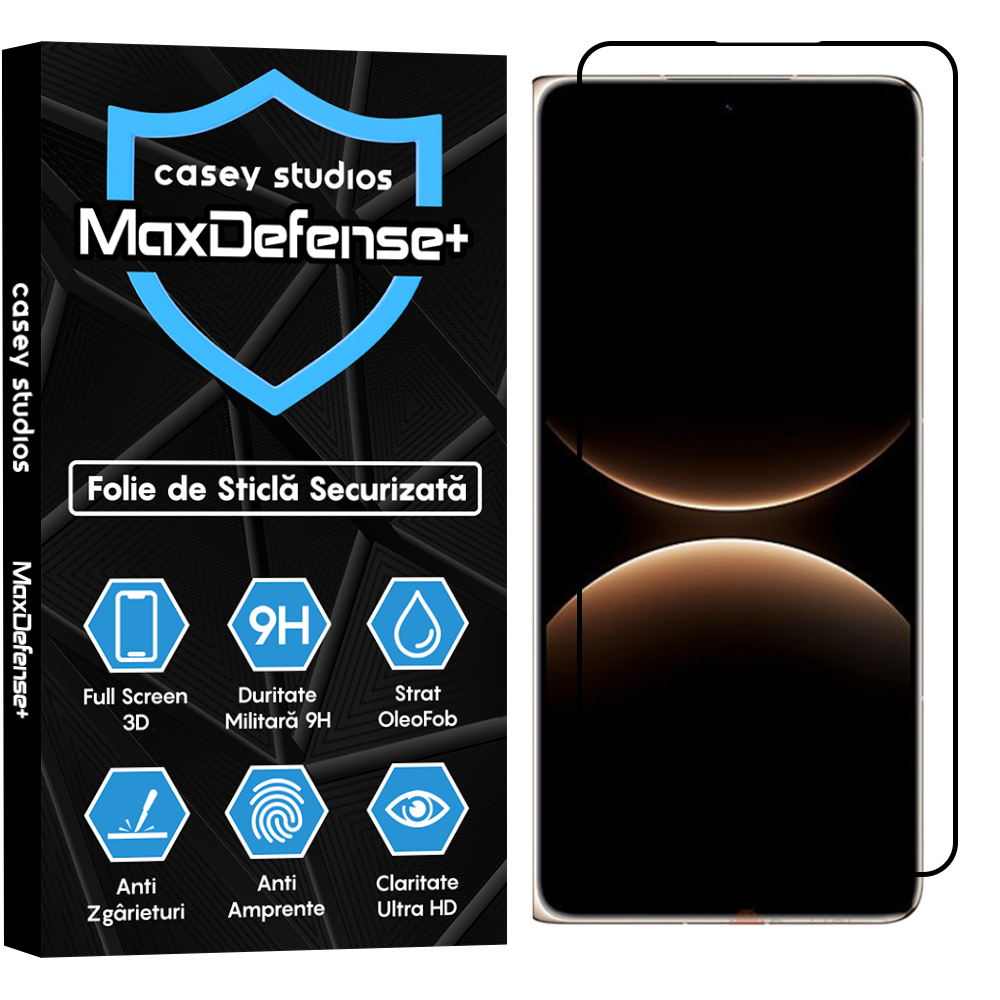 Folie Sticla MaxDefense+ - HUAWEI Mate X7 - Negru