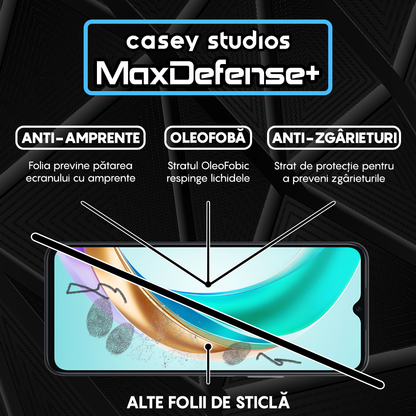 Folie Sticla MaxDefense+ - Honor X6b - Negru