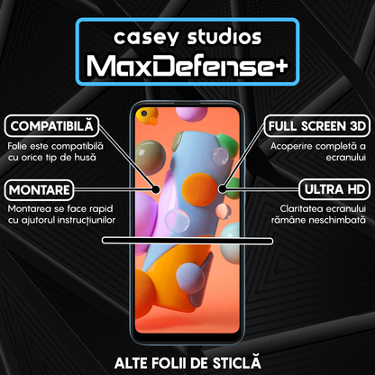 MaxDefense+ Tempered Glass - Samsung Galaxy M11/A11 - Black