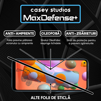 MaxDefense+ Tempered Glass - Samsung Galaxy M11/A11 - Black