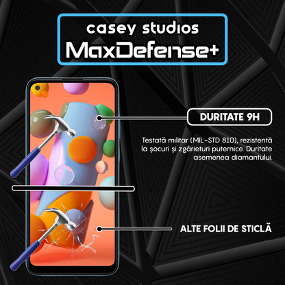 MaxDefense+ Tempered Glass - Samsung Galaxy M11/A11 - Black