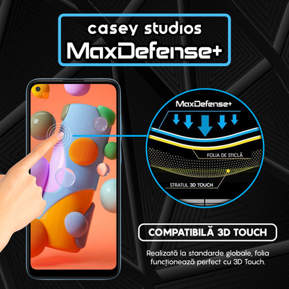 MaxDefense+ Tempered Glass - Samsung Galaxy M11/A11 - Black