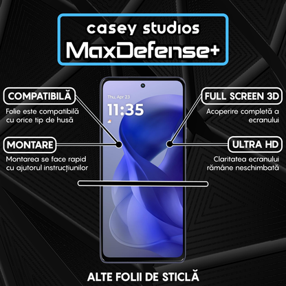 Folie Sticla MaxDefense+ - Motorola Moto G Power (2025) - Negru