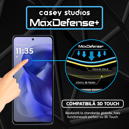 Folie Sticla MaxDefense+ - Motorola Moto G Power (2025) - Negru