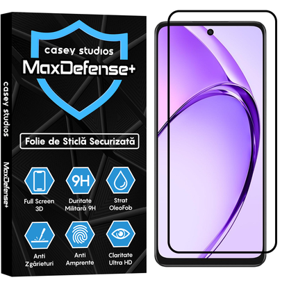 MaxDefense+ Glass Film - Oppo A3 - Black