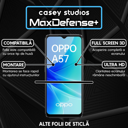 MaxDefense+ Glass Film - Oppo A57 4G - Black