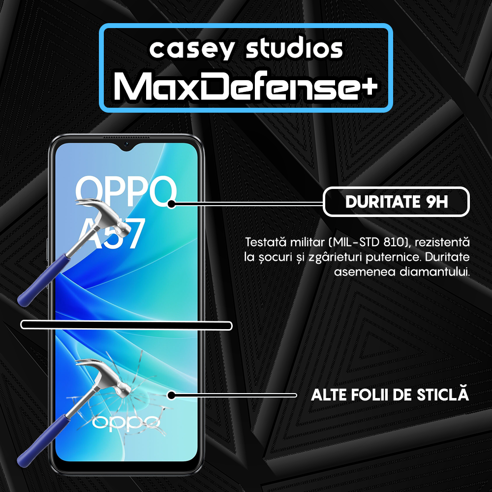 MaxDefense+ Glass Film - Oppo A57 4G - Black