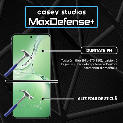 Folie Sticla MaxDefense+ - Oppo K12 - Negru