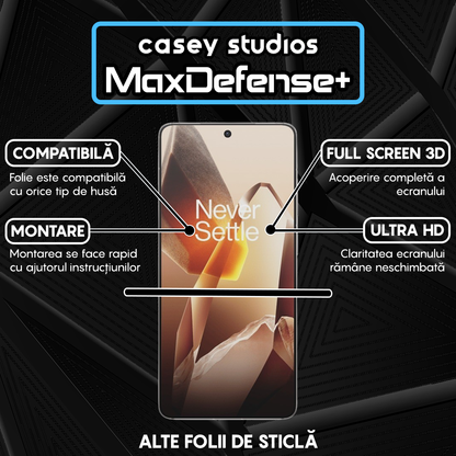 Folie Sticla MaxDefense+ - OnePlus 13R - Negru