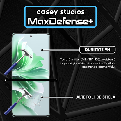 Folie Sticla MaxDefense+ - Oppo Reno11 - Negru