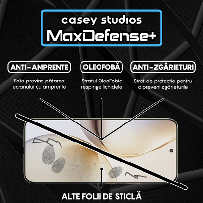 Folie Sticla MaxDefense+ - Realme 14 Pro+ - Negru